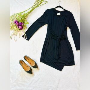 Fraiche  By J Chic Long Sleeve Black Dress